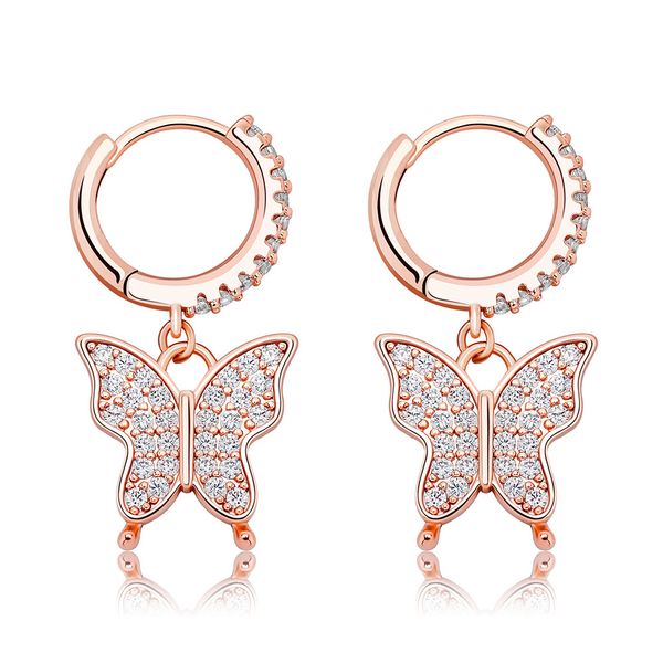 9mm butterfly women's dangle earrings gold color iced out cubic zirconia earring hip hop fashion jewelry for gift, Silver
9mm butterfly women's dangle earrings gold color iced out cubic zirconia earring hip hop fashion jewelry for gift, Silver