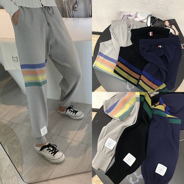 21 summer tb style all kinds of ice silk color bars loose show high waist legged thin casual pants fashion, White;black
21 summer tb style all kinds of ice silk color bars loose show high waist legged thin casual pants fashion, White;black