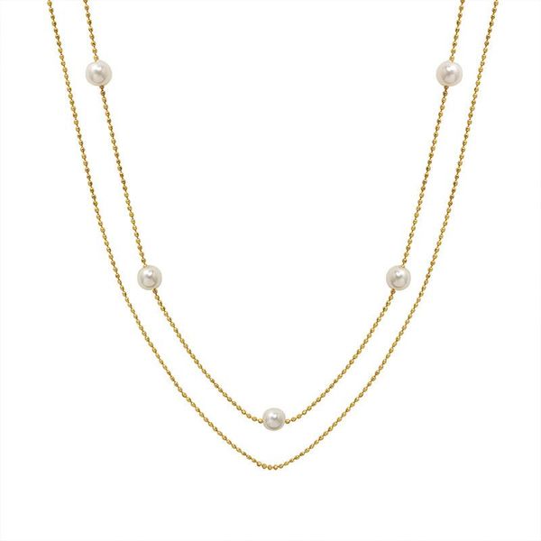 pendant necklaces stainless steel geometric minimalist pearl double layer overlay necklace jewelry female for women 2021 trends accessories, Silver
pendant necklaces stainless steel geometric minimalist pearl double layer overlay necklace jewelry female for women 2021 trends accessories, Silver