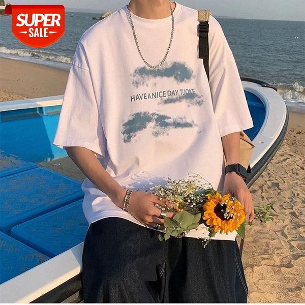 men's hip-hop t-shirt summer loose short-sleeved tide brand ins hong kong style korean version of the trend half-sleeved clothes #cv7z, White;black
men's hip-hop t-shirt summer loose short-sleeved tide brand ins hong kong style korean version of the trend half-sleeved clothes #cv7z, White;black