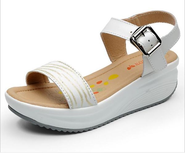 sandals genuine leather summer women wedges peep toe shoes high heels increasing beach ladies pumps casual platform, Black
sandals genuine leather summer women wedges peep toe shoes high heels increasing beach ladies pumps casual platform, Black