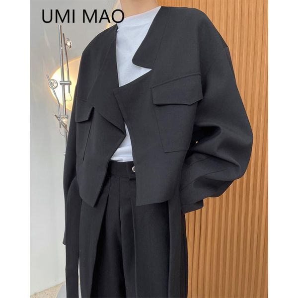 women's trench coats umi mao spring european american fashion design sense profile high-waist windbreaker loose thin lapel short jacket, Tan;black
women's trench coats umi mao spring european american fashion design sense profile high-waist windbreaker loose thin lapel short jacket, Tan;black