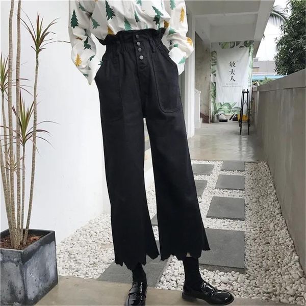 women's jeans women tassel oversize 3xl single breasted pleated ripped pocket ankle-length harajuku vintage daily trouser fashion korea, Blue
women's jeans women tassel oversize 3xl single breasted pleated ripped pocket ankle-length harajuku vintage daily trouser fashion korea, Blue