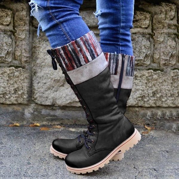 boots 2021 british warm winter shoes waterproof fashion mid-calf for women sewing non slip botas mujer invierno, Black
boots 2021 british warm winter shoes waterproof fashion mid-calf for women sewing non slip botas mujer invierno, Black