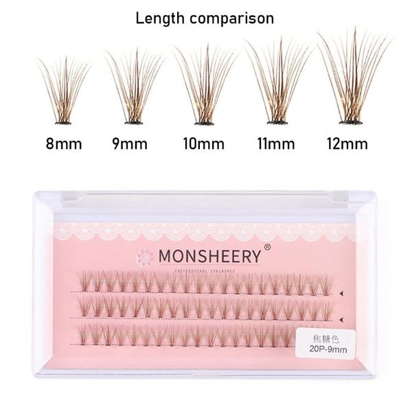 false eyelashes 20 roots for 1 cluster of caramel color eyelash grafting eye makeup tool thickening supplies
false eyelashes 20 roots for 1 cluster of caramel color eyelash grafting eye makeup tool thickening supplies