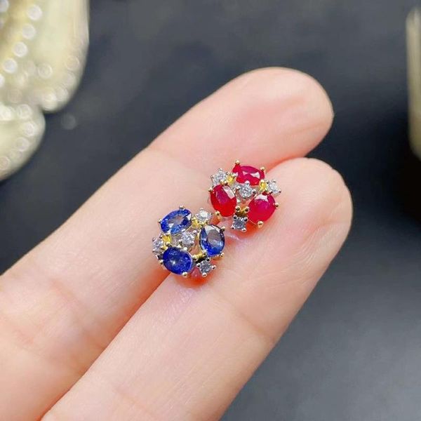 stud lanzyo 925 silver natuarl sapphire ruby earrings fashion jewelry anniversary plant women gift wholesale 3*4mm e030411agh, Golden;silver
stud lanzyo 925 silver natuarl sapphire ruby earrings fashion jewelry anniversary plant women gift wholesale 3*4mm e030411agh, Golden;silver
