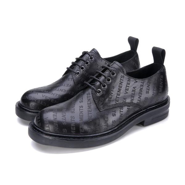 dress shoes men's leather lace-up round toe thick bottomed comfortable zapatos de hombre, Black
dress shoes men's leather lace-up round toe thick bottomed comfortable zapatos de hombre, Black