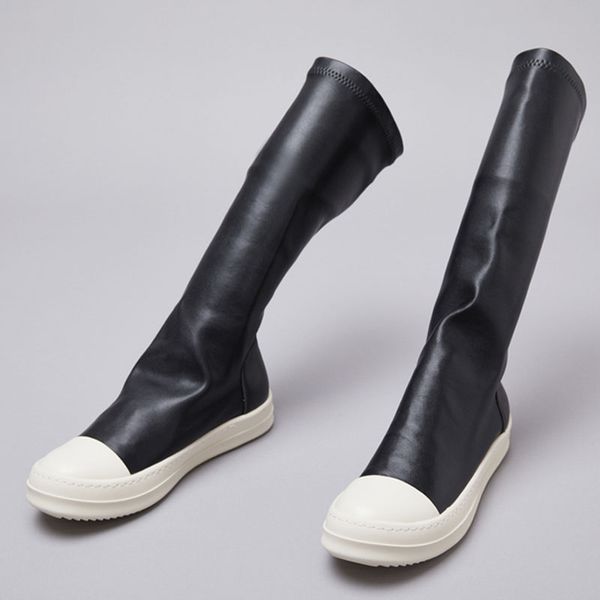 women's pipe boots 2022 spring long women boots fashion zapatillas mujer p25e50, Black
women's pipe boots 2022 spring long women boots fashion zapatillas mujer p25e50, Black