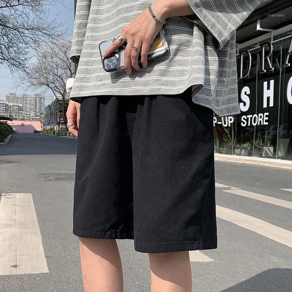 men's shorts summer solid color casual korean fashion loose harajuku streetwear goods straight five-point pants, White;black
men's shorts summer solid color casual korean fashion loose harajuku streetwear goods straight five-point pants, White;black