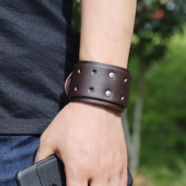 tennis trendy vintage adjustable brown men's leather bracelets handmade wide wrap women home jewelry, Golden;silver
tennis trendy vintage adjustable brown men's leather bracelets handmade wide wrap women home jewelry, Golden;silver