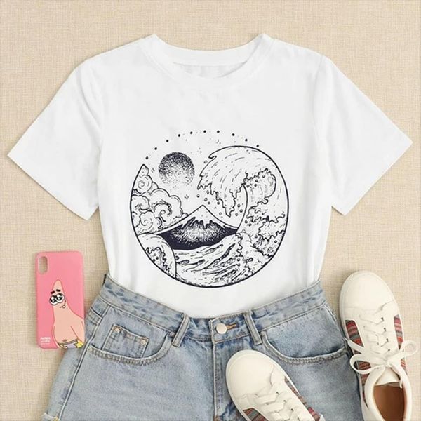 casual fashion letter sun moon womens t shirt print loose o neck short sleeve elastic stretched summer, White
casual fashion letter sun moon womens t shirt print loose o neck short sleeve elastic stretched summer, White