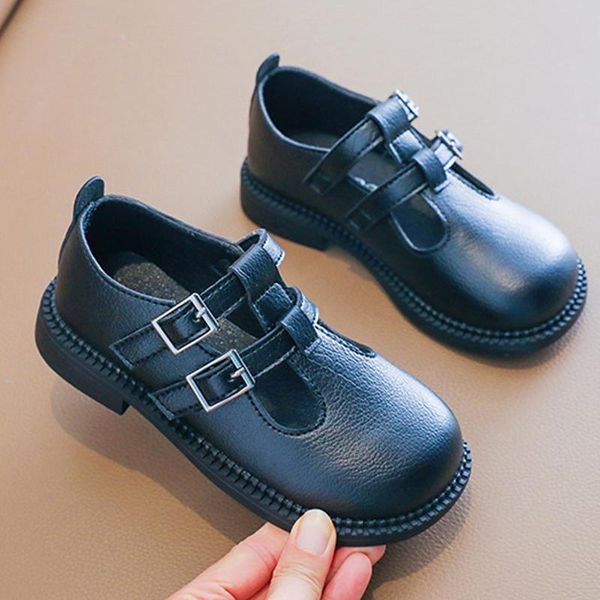flat shoes girls fashion british style leather buckle kids sandals 2021 spring autumn casual soft black boys childen' flats, Black;grey
flat shoes girls fashion british style leather buckle kids sandals 2021 spring autumn casual soft black boys childen' flats, Black;grey