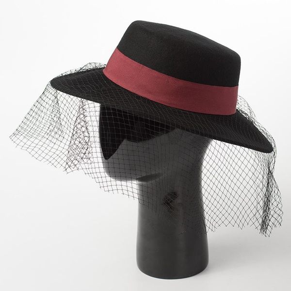 berets women's felt hat winter wool fedoras hepburn veil decorated flat fedora elegant ladies party black jazz cap, Blue;gray
berets women's felt hat winter wool fedoras hepburn veil decorated flat fedora elegant ladies party black jazz cap, Blue;gray