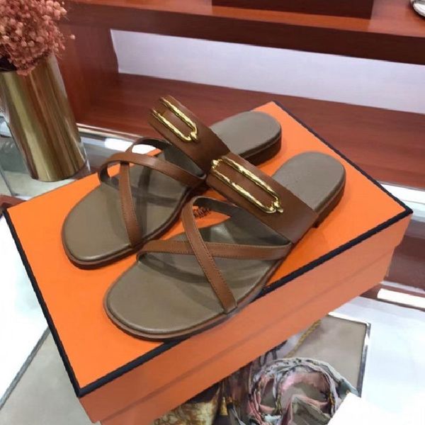 official website 70% off outlet explosion flat metal decora summer slippers genuine leather luxury brand designer women shoes beach slide sa, Black
official website 70% off outlet explosion flat metal decora summer slippers genuine leather luxury brand designer women shoes beach slide sa, Black