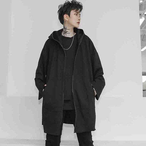 male inferior coat loose mid-long languid autumn clothes with hood skin sheaths in dark nightgown personality design vubb, Black
male inferior coat loose mid-long languid autumn clothes with hood skin sheaths in dark nightgown personality design vubb, Black