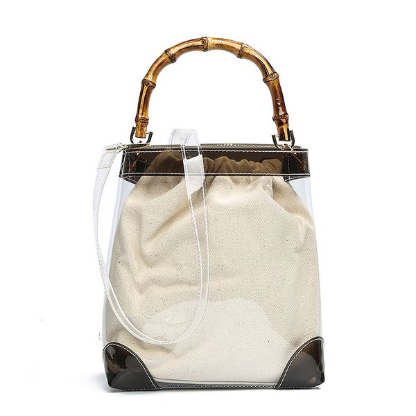 evening bag perspective of spinning fabric sub and mother 2021 summer bamboo wrist color matching transparent bucket
evening bag perspective of spinning fabric sub and mother 2021 summer bamboo wrist color matching transparent bucket