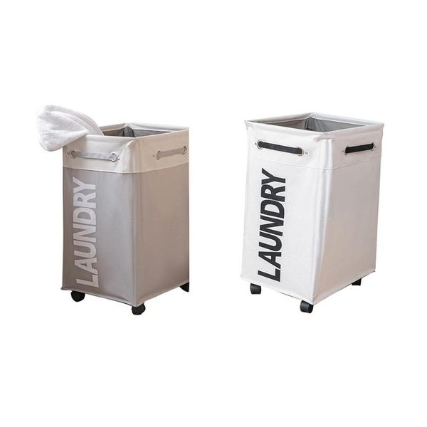 laundry bags promotion 2 pcs dirty clothes foldable storage basket with wheel for office waterproof oxford bathroom, light gray & white
laundry bags promotion 2 pcs dirty clothes foldable storage basket with wheel for office waterproof oxford bathroom, light gray & white