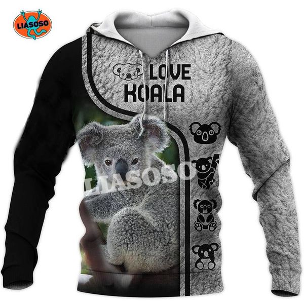 men's hoodies & sweatshirts funny animal koala printing fashion men 3d hooded jacket casual hip hop tracksuit pullover clothing, Black
men's hoodies & sweatshirts funny animal koala printing fashion men 3d hooded jacket casual hip hop tracksuit pullover clothing, Black