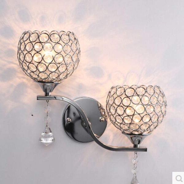 wall lamp brief modern crystal sconces double slider silver mirror/ stair /bed room light arrival
wall lamp brief modern crystal sconces double slider silver mirror/ stair /bed room light arrival