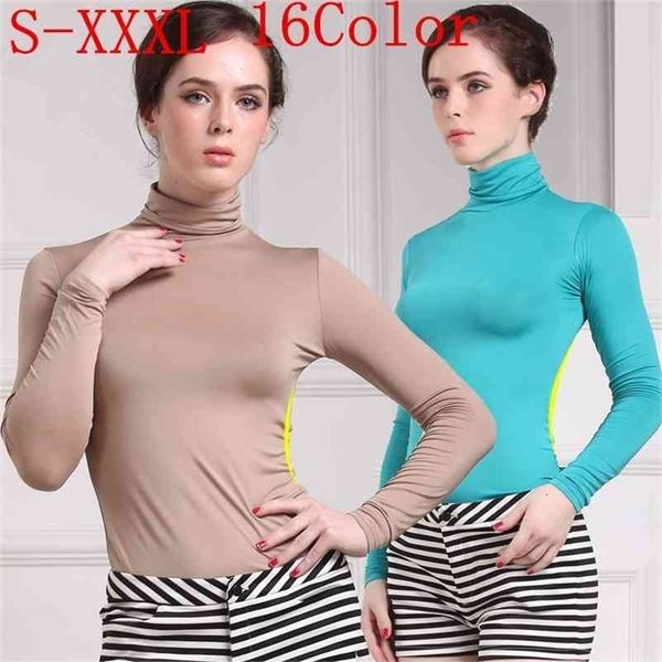 high elastic new fashion brand korean women's spring autumn cotton long sleeve velvet turtleneck t-shirt women shirts 210324, White
high elastic new fashion brand korean women's spring autumn cotton long sleeve velvet turtleneck t-shirt women shirts 210324, White