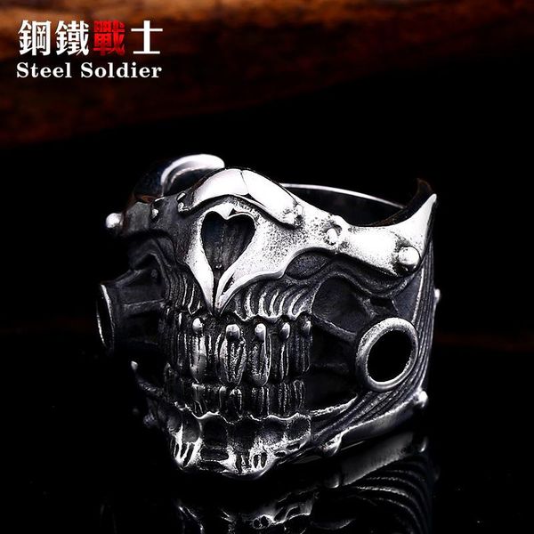 cluster rings steel soldier man skull 316l stainless ring punk exaggerated biker men titanium jewelry, Golden;silver
cluster rings steel soldier man skull 316l stainless ring punk exaggerated biker men titanium jewelry, Golden;silver