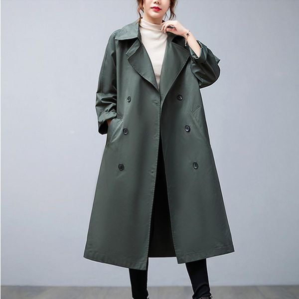 women's trench coats 2021 korea style long autumn winter double breasted safari outwear women casual spring, Tan;black
women's trench coats 2021 korea style long autumn winter double breasted safari outwear women casual spring, Tan;black