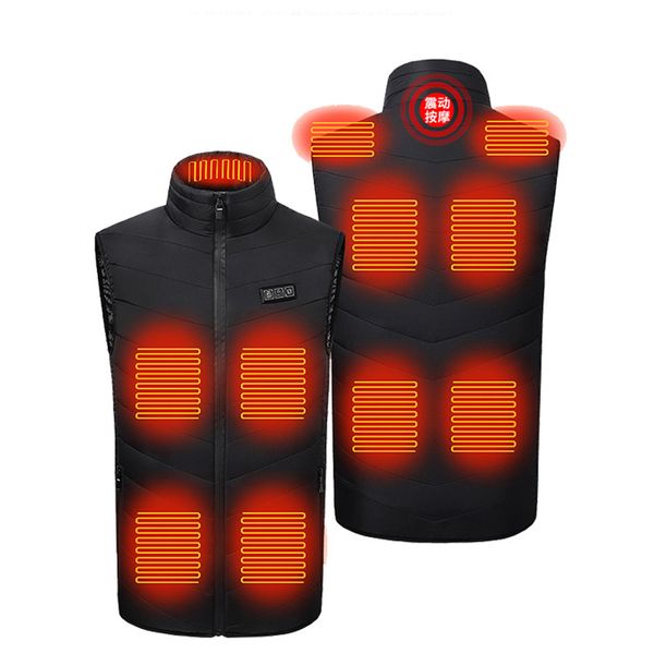 self-adjusting warm coat temperature new three control intelligent heating clothes in winter 11 zone charging vest men's stand collar c, Black
self-adjusting warm coat temperature new three control intelligent heating clothes in winter 11 zone charging vest men's stand collar c, Black