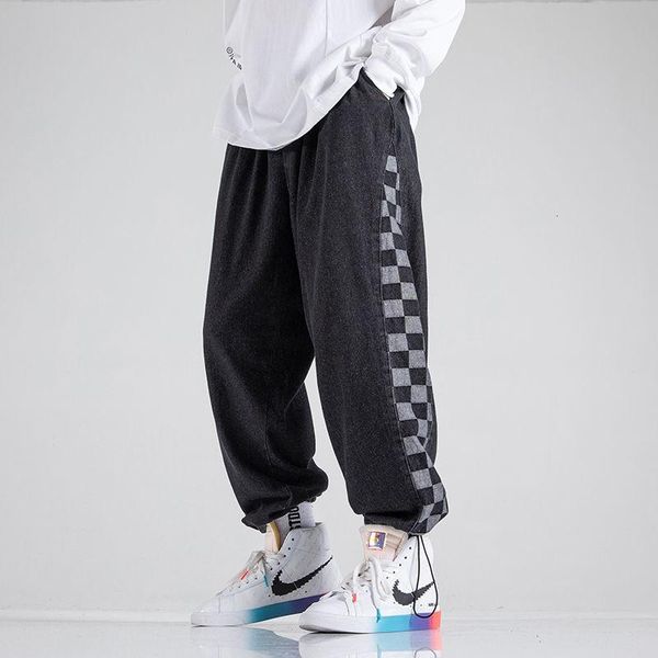 men's jeans wear 2021 autumn winter plaid patchwork color korean streetwear fashion loose casual denim trousers, Blue
men's jeans wear 2021 autumn winter plaid patchwork color korean streetwear fashion loose casual denim trousers, Blue