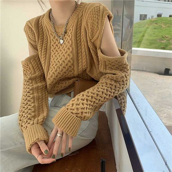 chic cold-shoulder buttons o-neck women sweater streetwear loose female jumpers pullovers autumn winter knit 210601, White;black
chic cold-shoulder buttons o-neck women sweater streetwear loose female jumpers pullovers autumn winter knit 210601, White;black