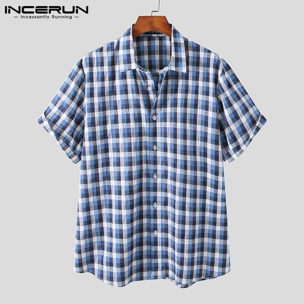 men's casual shirts summer men plaid shirt cotton turn down collar button short sleeve clothing 2021 vintage leisure camisa s-5xl incer, White;black
men's casual shirts summer men plaid shirt cotton turn down collar button short sleeve clothing 2021 vintage leisure camisa s-5xl incer, White;black