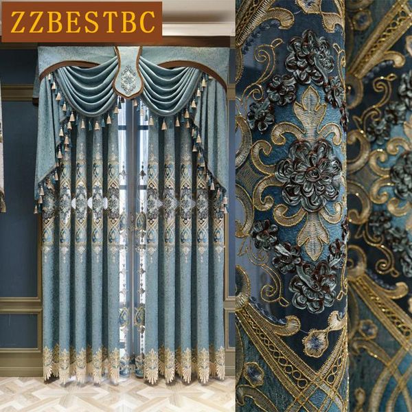 european luxury living room embroidered curtains high-end custom classic villa bedroom flat window curtain & drapes
european luxury living room embroidered curtains high-end custom classic villa bedroom flat window curtain & drapes