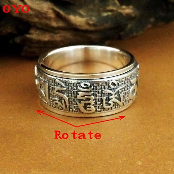 really 100% s925 silver six-character mantra turning ring cluster rings, Golden;silver
really 100% s925 silver six-character mantra turning ring cluster rings, Golden;silver