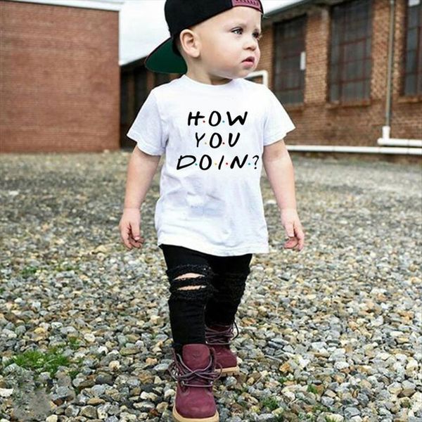 how you doin baby girls boy summer short sleeved casual t shirts kids childrens fashion tee, Blue
how you doin baby girls boy summer short sleeved casual t shirts kids childrens fashion tee, Blue