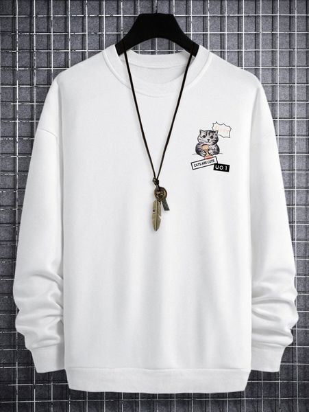 men japanese letter & cartoon graphic drop shoulder pullover q88r#, Black
men japanese letter & cartoon graphic drop shoulder pullover q88r#, Black