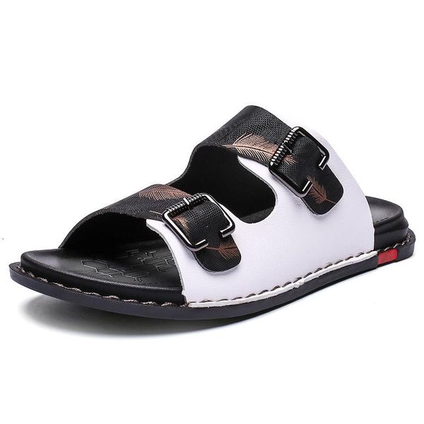 slippers 2021 summer beach shoes all-match casual non-slip fashion garden, Black