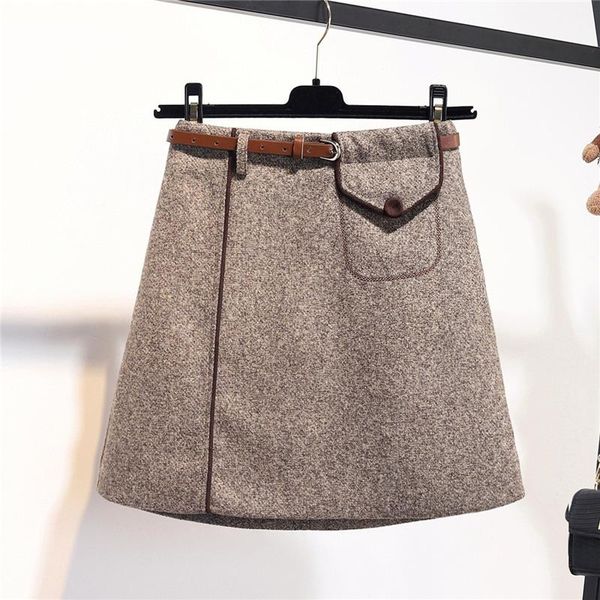 skirts woolen skirt belt striped a-line pockets england style above knee mini lenght empire waist autumn winter 2021, Black
skirts woolen skirt belt striped a-line pockets england style above knee mini lenght empire waist autumn winter 2021, Black