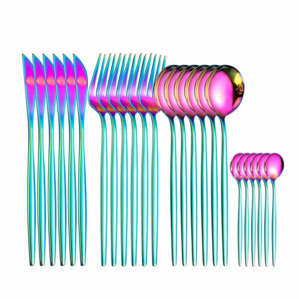 18/10 stainless steel cutlery set dinnerware silverware flatware for wedding mirror rainbow dinner knife fork tea spoon sets
18/10 stainless steel cutlery set dinnerware silverware flatware for wedding mirror rainbow dinner knife fork tea spoon sets