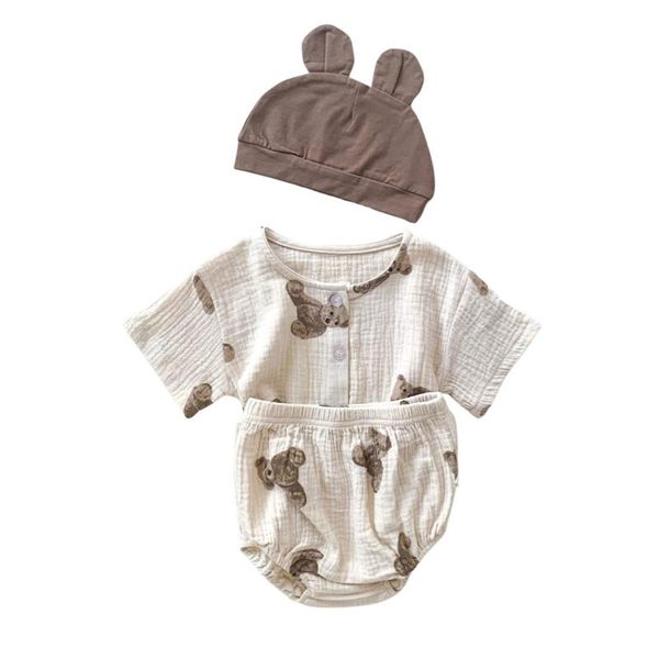 rompers cathery boys summer set cartoon bear printing short sleeve blouse+shorts for toddler girls clothing children tracksuit, Blue
rompers cathery boys summer set cartoon bear printing short sleeve blouse+shorts for toddler girls clothing children tracksuit, Blue