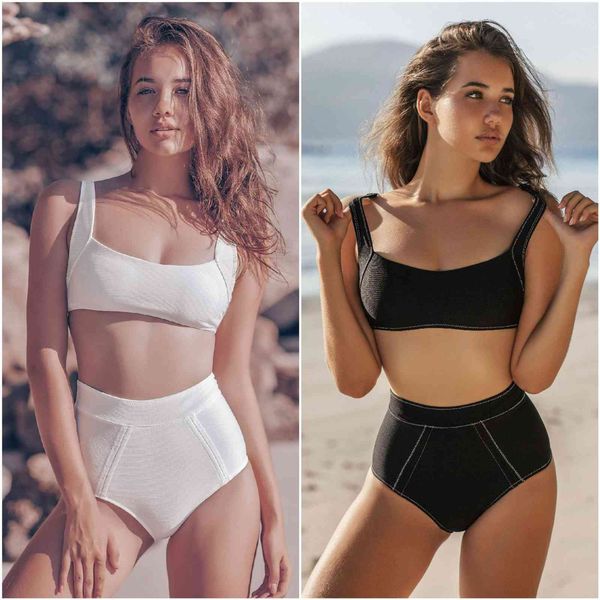 women's swimwear women bikinis sets beach high waist quality special material two-piece swimsuits swimming bathing suits swim, White;black
women's swimwear women bikinis sets beach high waist quality special material two-piece swimsuits swimming bathing suits swim, White;black