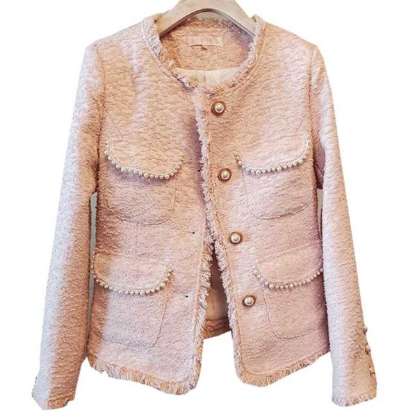 women's jackets tweed women jacket hand-made beads spring autumn small fragrance woolen coat wool classic ladies, Black;brown
women's jackets tweed women jacket hand-made beads spring autumn small fragrance woolen coat wool classic ladies, Black;brown