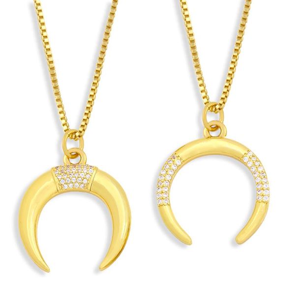 pendant necklaces eyika trendy crescent moon necklace for women personality gold plated zircon female clavicle chain chic jewelry gift, Silver
pendant necklaces eyika trendy crescent moon necklace for women personality gold plated zircon female clavicle chain chic jewelry gift, Silver