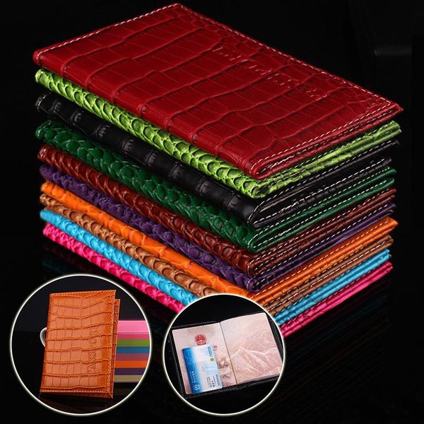 card holders solid color alligator pattern pu leather passport covers women men travel holder blank cover wallet, Brown;gray
card holders solid color alligator pattern pu leather passport covers women men travel holder blank cover wallet, Brown;gray