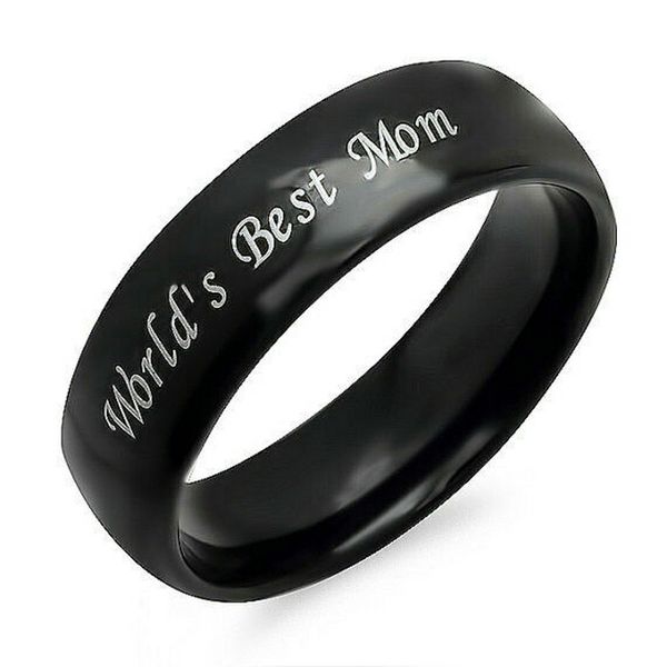 world's mom rings stainless steel band mothers day gifts jewelry size 6-13, Silver
world's mom rings stainless steel band mothers day gifts jewelry size 6-13, Silver