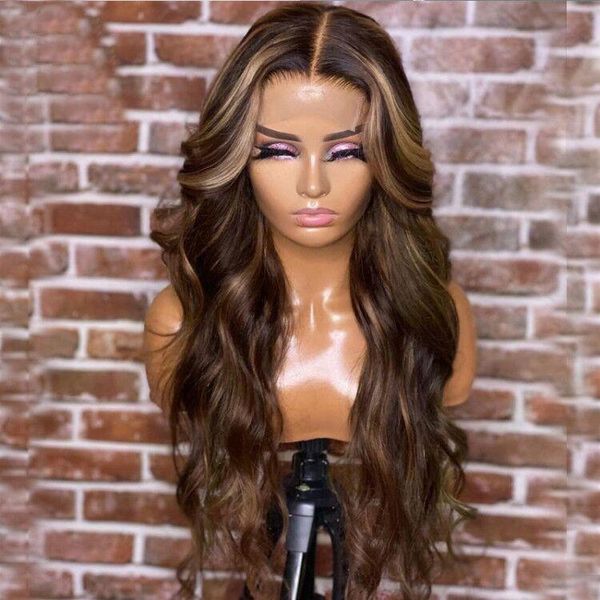 synthetic wigs lace front highlight brown blonde wig middle part heat resist fiber soft long wavy hair for black women
synthetic wigs lace front highlight brown blonde wig middle part heat resist fiber soft long wavy hair for black women