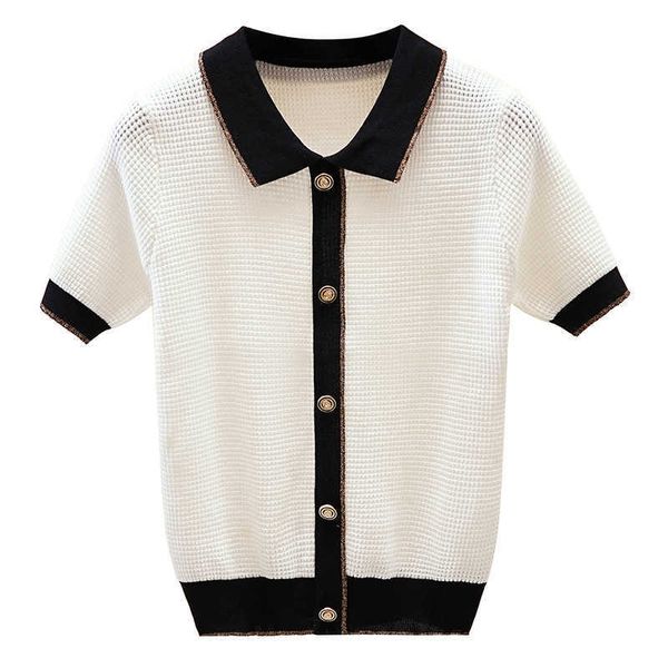 women's t-shirt cashmere polo t-shirt women's summer ins short-sleeved blouse knit shirt loose short sleeve soft llzu, White
women's t-shirt cashmere polo t-shirt women's summer ins short-sleeved blouse knit shirt loose short sleeve soft llzu, White