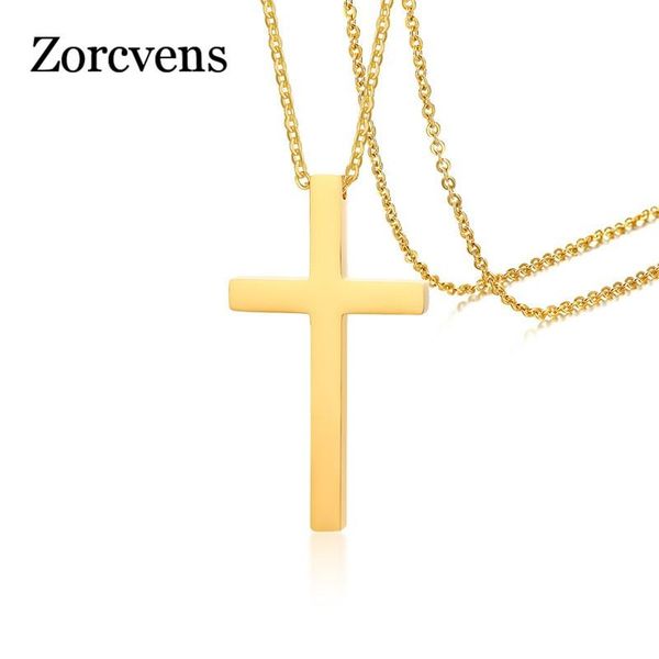 pendant necklaces zorcvens simple stainless steel cross necklace for men women black gold silver color collar jewelry
pendant necklaces zorcvens simple stainless steel cross necklace for men women black gold silver color collar jewelry