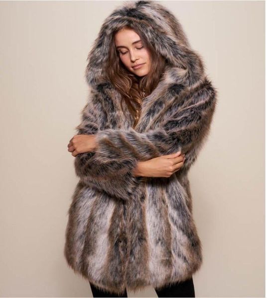 women's fur & faux autumn and winter european american artificial coat hooded imitation long coats jackets women, Black
women's fur & faux autumn and winter european american artificial coat hooded imitation long coats jackets women, Black