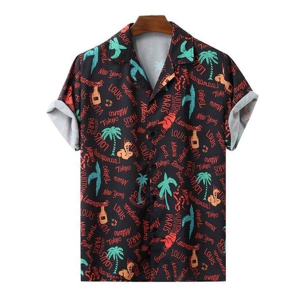 summer fashion alphabet coconut beach print holiday style short sleeve shirt button up men's casual shirts, White;black
summer fashion alphabet coconut beach print holiday style short sleeve shirt button up men's casual shirts, White;black