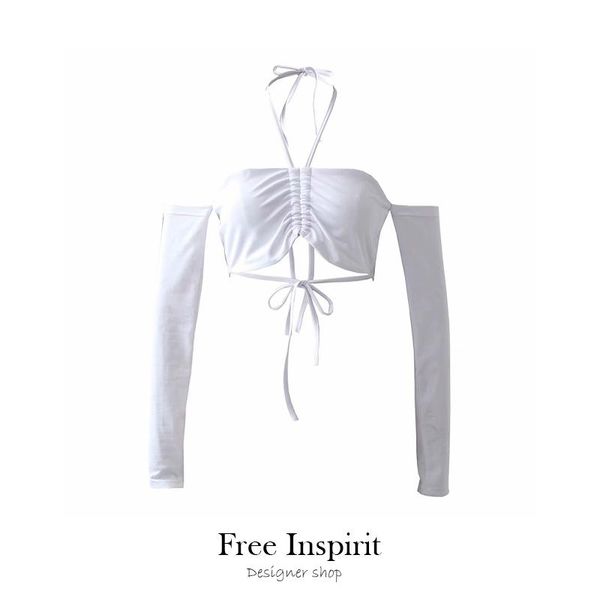 women's tanks & camis style vest solid color backless camisole halter full sleeve shrivel up summer, White
women's tanks & camis style vest solid color backless camisole halter full sleeve shrivel up summer, White