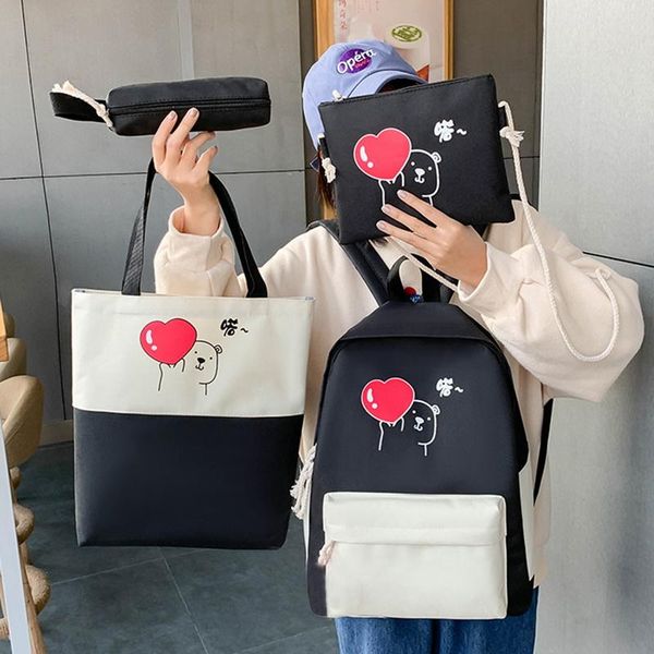 4pcs school bags set for teenage girls kids cute backpack women travel bagpack anti-theft shoulder bag
4pcs school bags set for teenage girls kids cute backpack women travel bagpack anti-theft shoulder bag